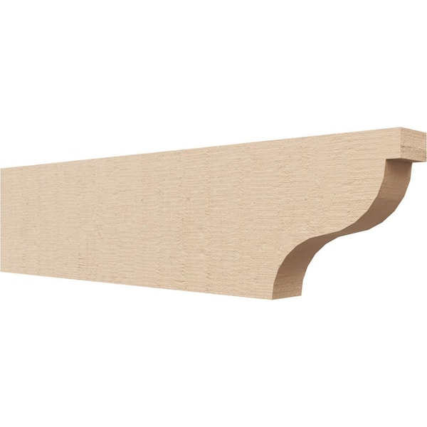 Ekena Millwork 2-in. x 6-in. x 24-in. Garner Woodgrain, Primed Tan Timberthane Polyurethane Rafter Tail Brace