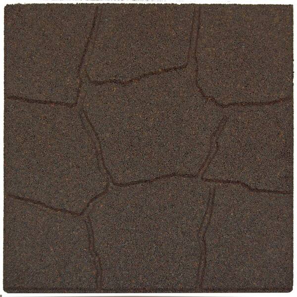Envirotile 18 in. x 18 in. Flagstone Earth Rubber Paver