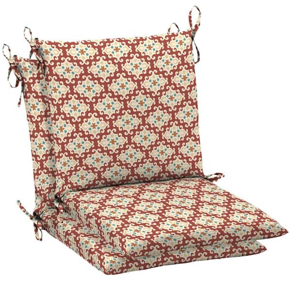 Arden Melodie Multi Cherry Mid Back Outdoor Chair Cushion 2 Pack-DISCONTINUED