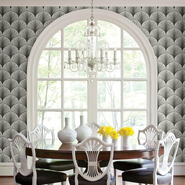 Dusk Grey Frond Paper Strippable Roll Wallpaper (Covers 56.4 sq. ft.)