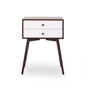 Newcomb Brown and White Side Table