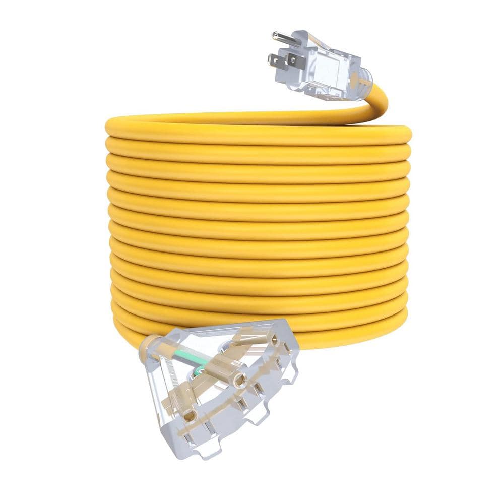 50 ft. 12 / 3 Outdoor Extension Cord with Lighted End SJTW for Garage Garde