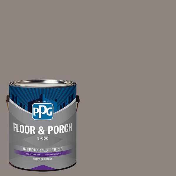 PPG 1 gal. PPG1005-5 Elephant Gray Satin Interior/Exterior Floor and Porch Paint