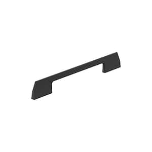 Angle 6-5/16 in. Center-to-Center Modern Matte Black Arch Cabinet Pull