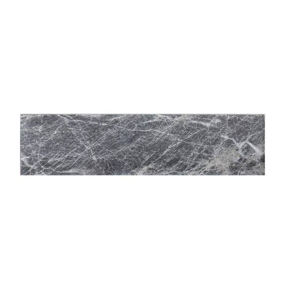 Jeffrey Court Tundra Grey 3 in. x 12 in. Polished Marble Floor and Wall Tile (5 sq. ft. /Case)