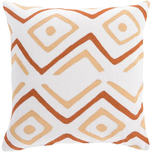 orange patterned throw pillows
