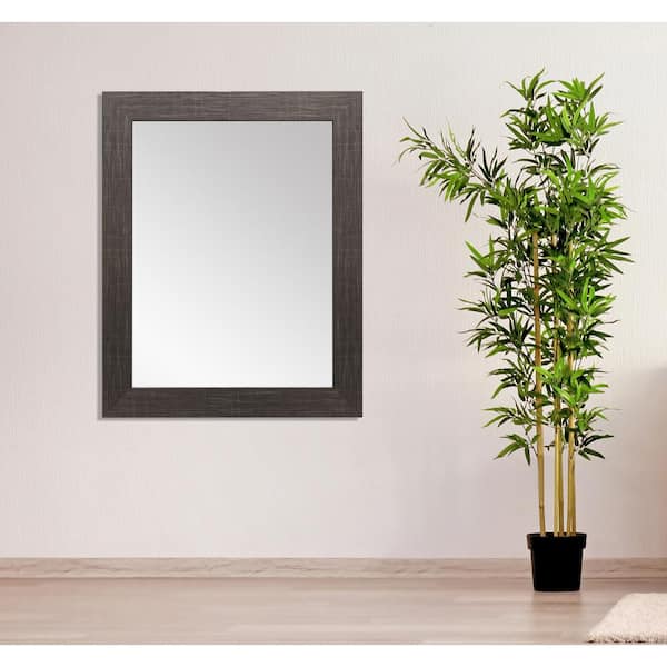 BrandtWorks Medium Rectangle Black Modern Mirror (32 in. H x 21.5 in. W)