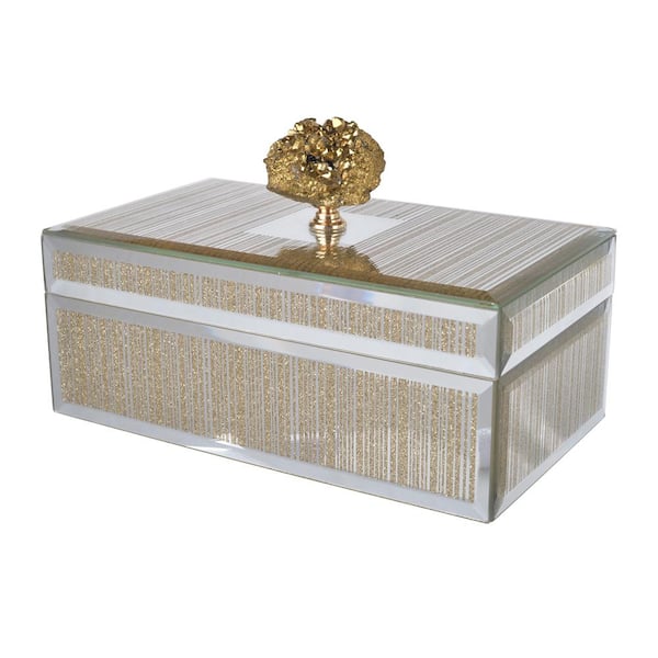 A & B Home Sullivan Multicolor Medium Striped Decorative Box