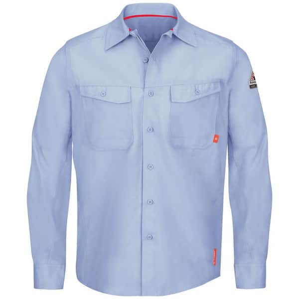 Bulwark iQ Series Men's X-Large (Tall) Light Blue Endurance Work Shirt