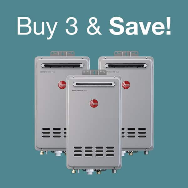 Rheem Performance Plus 8.4 GPM Propane Tankless Water Heater Bundle  ECO180XLP3-1BPP3 - The Home Depot