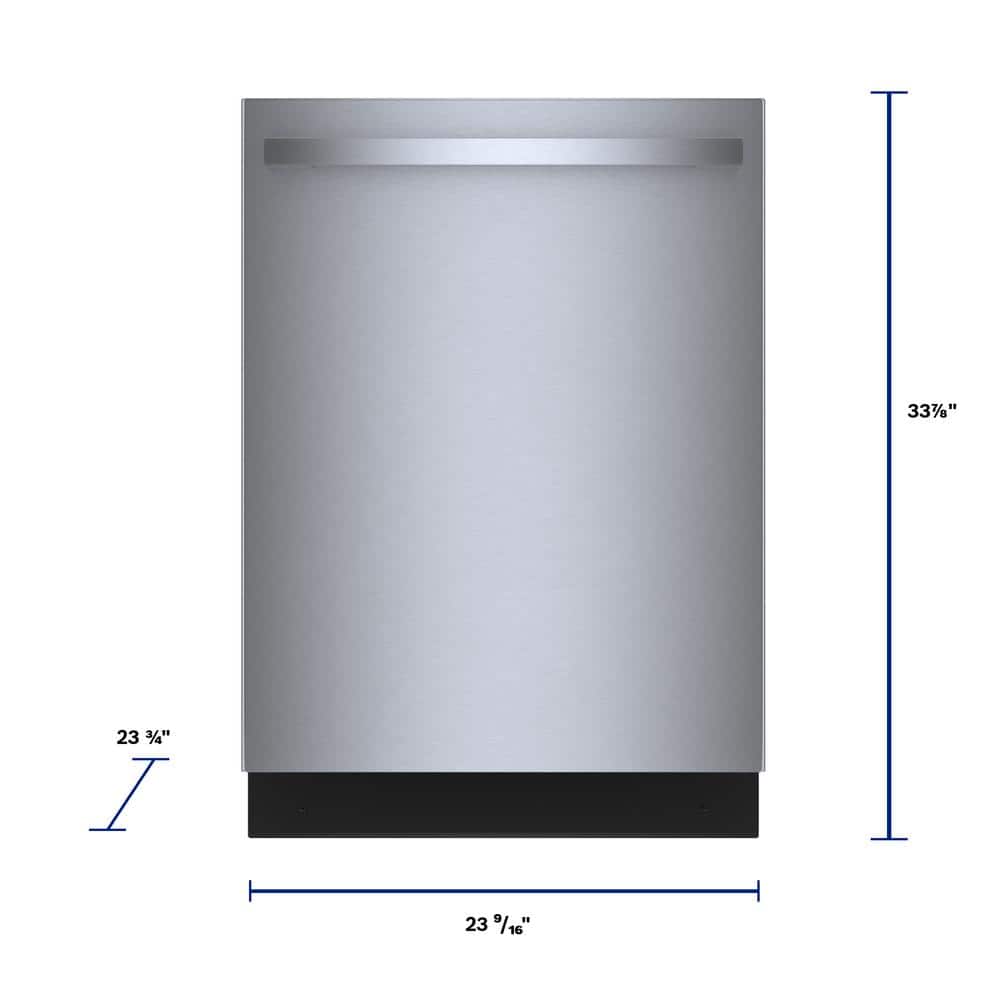 24" Stainless Steel Built-In Top Control Dishwasher with Adjustable Rack
