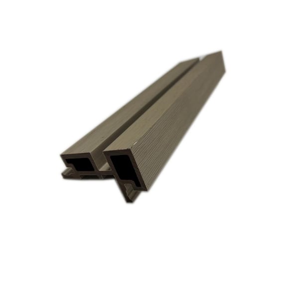 Ejoy 3.5 in. x 2 in. x 8.92 ft. Oak Outdoor European Siding PVC End Trim (4-Pieces)