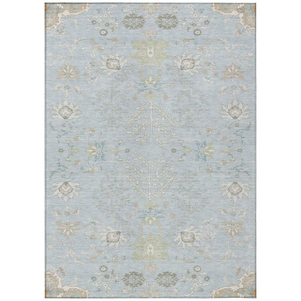 Chantille Machine Washable Indoor/Outdoor Abstract ACN2676 Sky 9 ft. x 12 ft. Area Rug