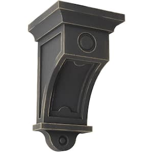 5 in. x 9 in. x 5 in. Black Arts and Crafts Wood Vintage Decor Corbel