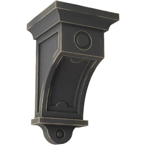 Ekena Millwork 5 in. x 9 in. x 5 in. Black Arts and Crafts Wood Vintage Decor Corbel