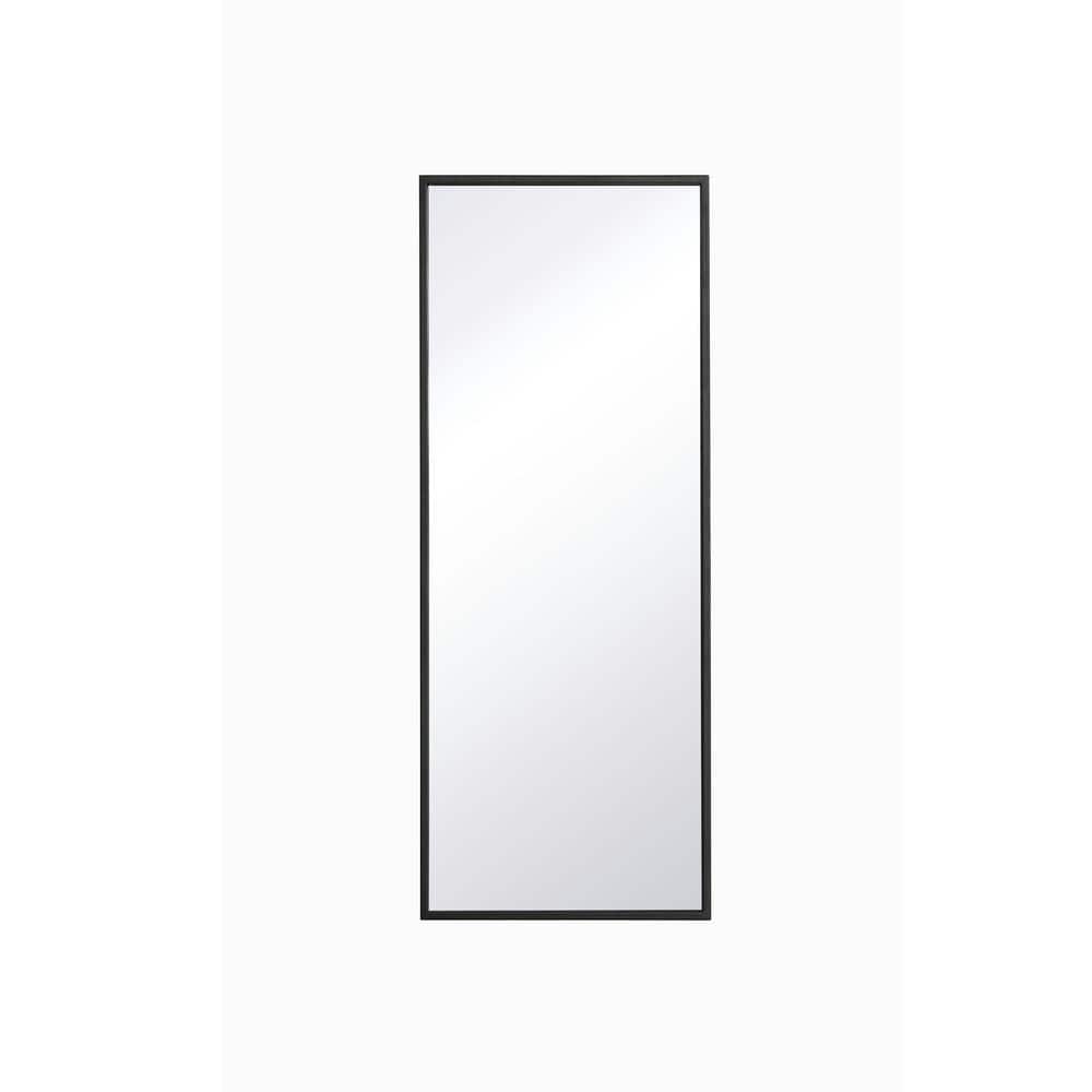 Medium Rectangle Black Modern Mirror (36 in. H x 14 in. W)