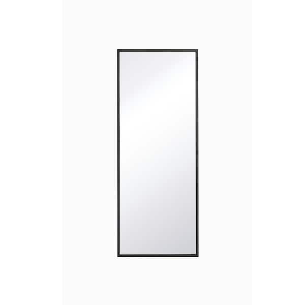 Unbranded Medium Rectangle Black Modern Mirror (36 in. H x 14 in. W)