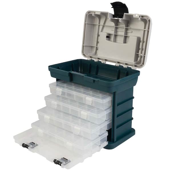Stalwart 7 in. W - Gray Plastic Small Parts Organizer with 4 Drawers for  Hardware or Craft Supplies - Portable Tool Box 75-TS2001 - The Home Depot