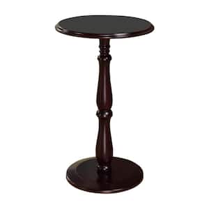 SignatureHome Cherry Finish Material Wood Plant Stand Side End Table Shape Round Dimensions: 14"W x 14"L x 19"H