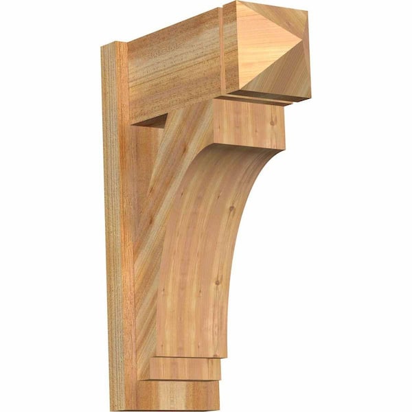 Ekena Millwork 8 in. x 26 in. x 18 in. Western Red Cedar Imperial Arts and Crafts Rough Sawn Outlooker