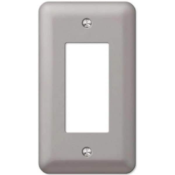 Declan 1-Gang Pewter Rocker Steel Wall Plate