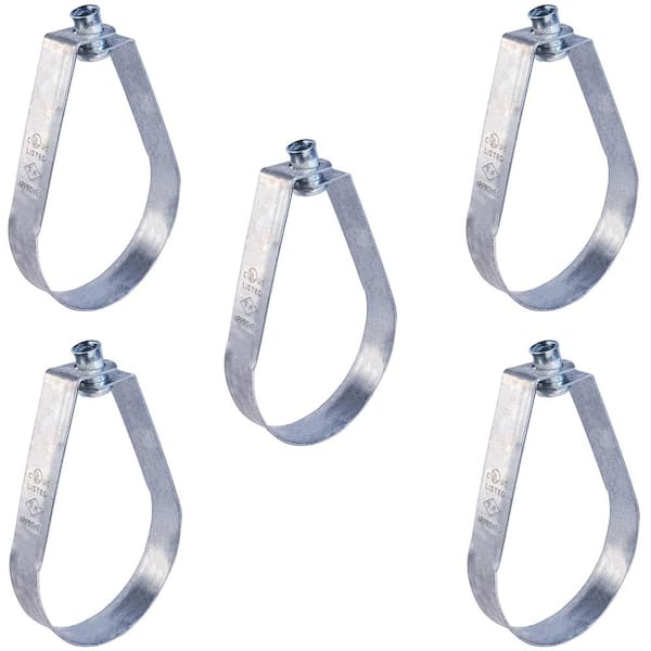 The Plumber's Choice 5 in. Swivel Loop Hanger for Vertical Pipe Support in Galvanized Steel (5-Pack)
