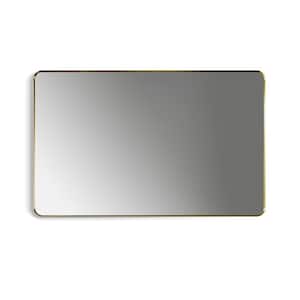Nettuno 48 in. W x 30 in. H Medium Rectangular Aluminum Framed Wall Bathroom Vanity Mirror in Brushed Gold