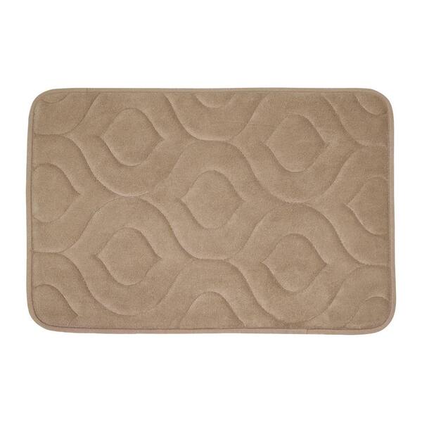 BounceComfort Naoli Linen 20 in. x 34 in. Memory Foam Bath Mat