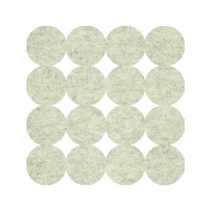 Ivory Modern Circles Acoustical Peel and Stick Tiles (Set of 4)