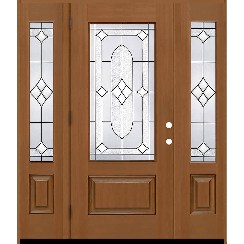 Regency 68 in. x 80 in. 3/4L Axis Glass RHOS AutumnWheat Mahogany Fiberglass Prehung Front Door w/ 14 in.-3/4SLs 4-9/16 price history on PriceWatchPro