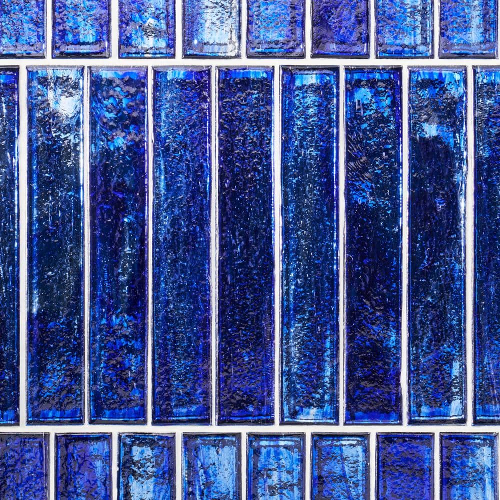Apollo Brick Polished Blue Glass Subway Wall Tile
