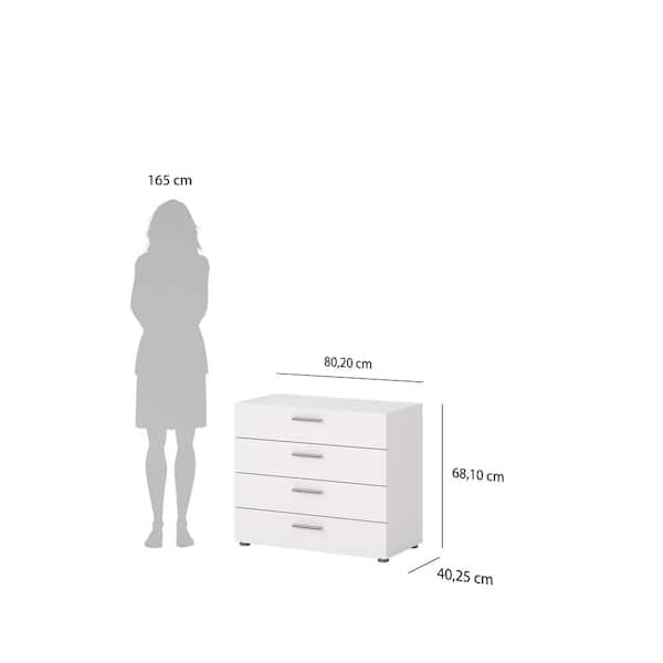Tvilum Austin 4-Drawer White Chest of Drawers 705054949 - The Home