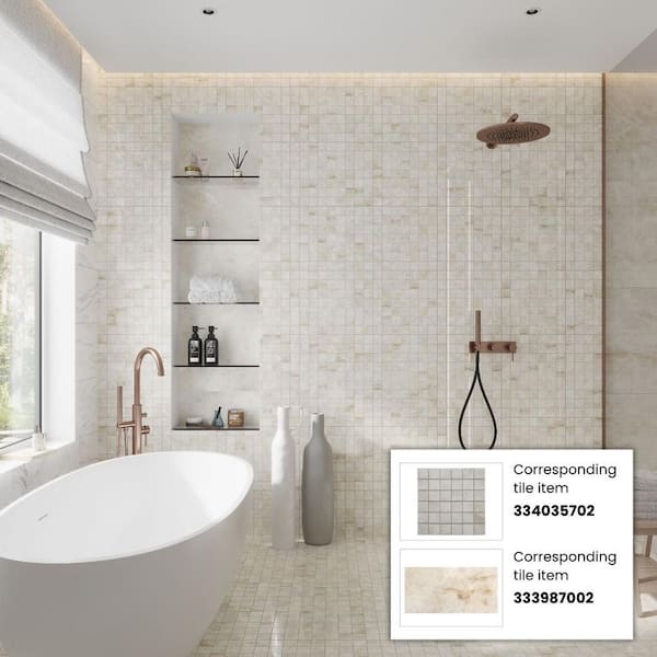 Apollo Tile Splendor 12 in. x 12 in. Lappato Light Cream Beige