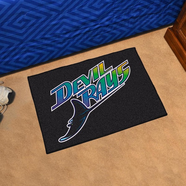 Tampa Bay Devil Rays Black 1 ft. 7 in. x 2 ft. 6 in. Starter Area Rug