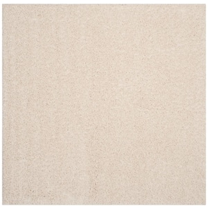 Modera White 7 ft. x 7 ft. Square Solid Area Rug