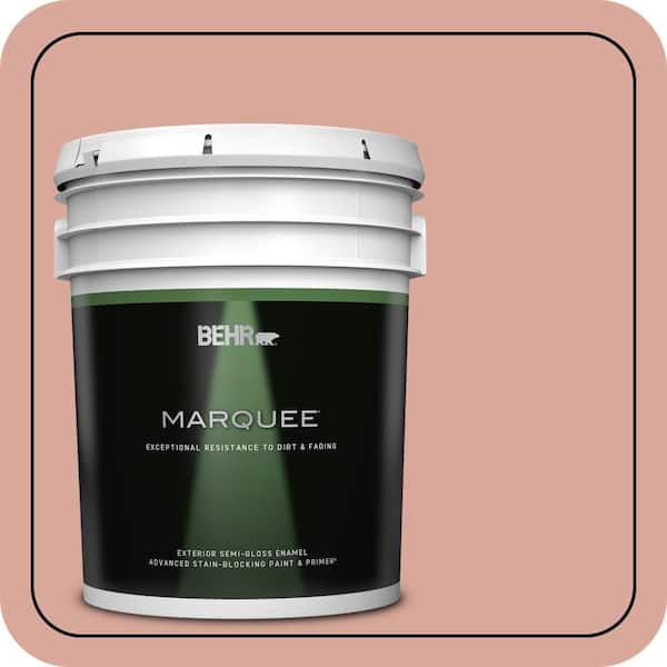 BEHR MARQUEE 5 gal. #PMD-70 Cottage Rose Semi-Gloss Enamel Exterior Paint & Primer