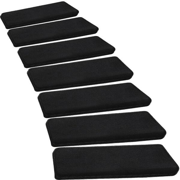 Antdle Stair Treads Non-Slip Carpet Indoor Set of 14 Black Carpet Stair  Tread Treads Stair