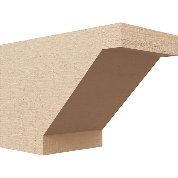 Ekena Millwork 6-in. x 8-in. x 12-in. Burlington Woodgrain, Primed Tan Timberthane Polyurethane Rafter Tail Brace