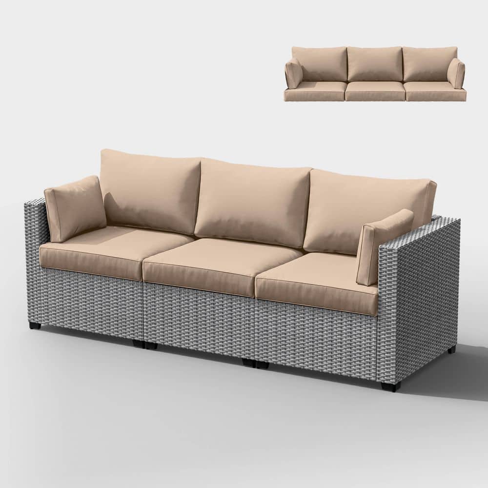 Kimunuk 25.6 in. x 23.6 in. x 4 in. (8-Piece) Deep Seating
