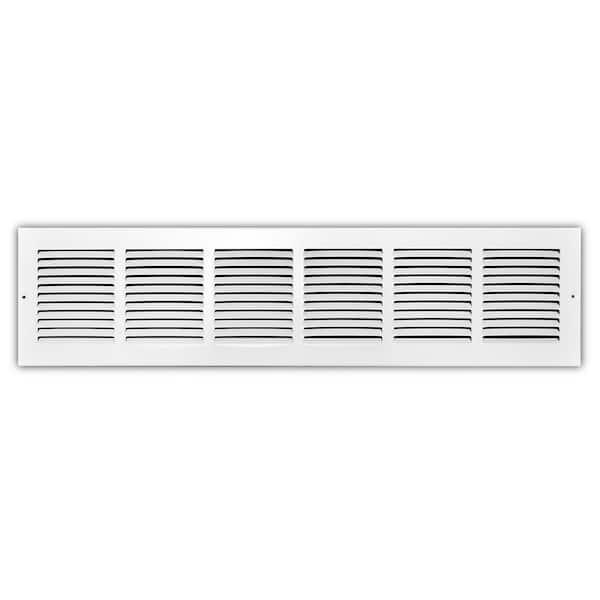 Everbilt 30 In X 6 Steel Return Air Grille White E17030x06 - Wall Heat Registers Home Depot