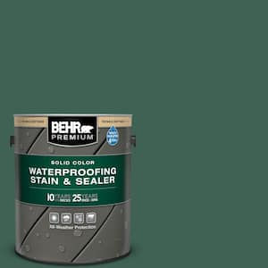 1 gal. #M430-7 Green Agate Solid Color Waterproofing Exterior Wood Stain and Sealer