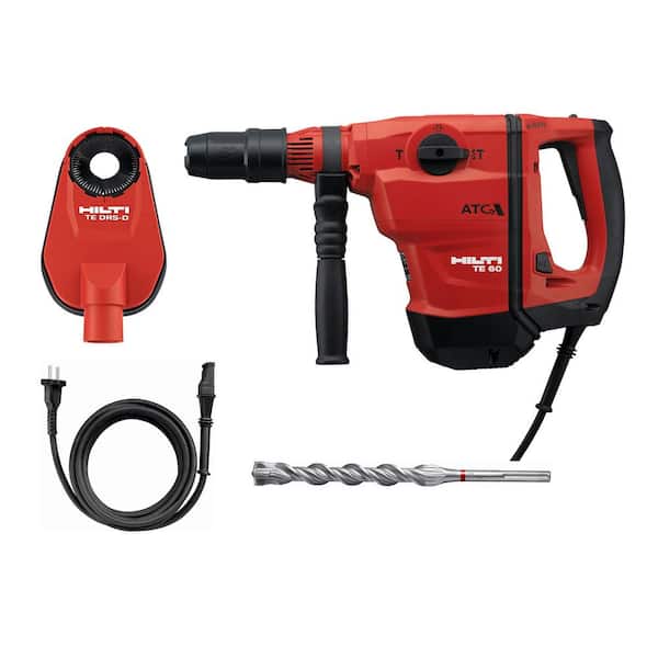 Hilti 120-Volt 13 Amp TE 60 Corded AVR/ATC Rotary Hammer w/Active Torque Control TE-YX 7/8 in. x 13 in. Drill Bit and Cord