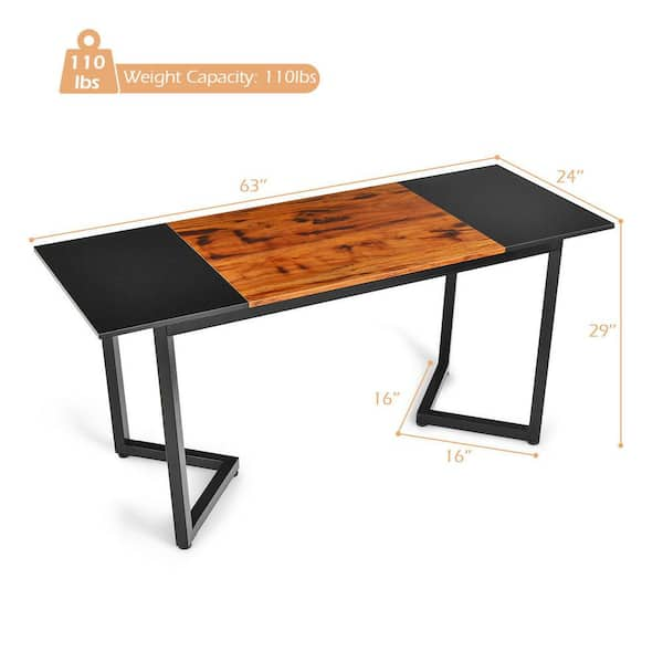 Home Office Desk-63 inch Large Computer Desk Table for Black