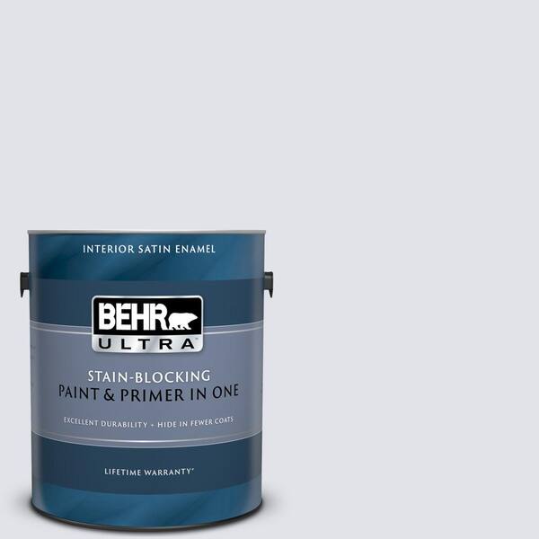 BEHR ULTRA 1 gal. #UL240-12 Lilac Mist Satin Enamel Interior Paint and Primer in One