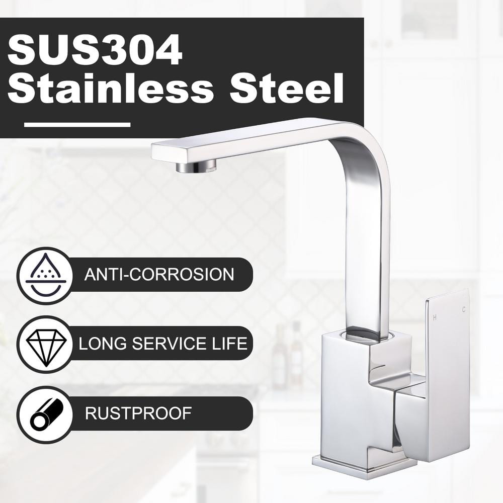Polished Chrome Single Handle Bar Faucet with Ceramic Valve