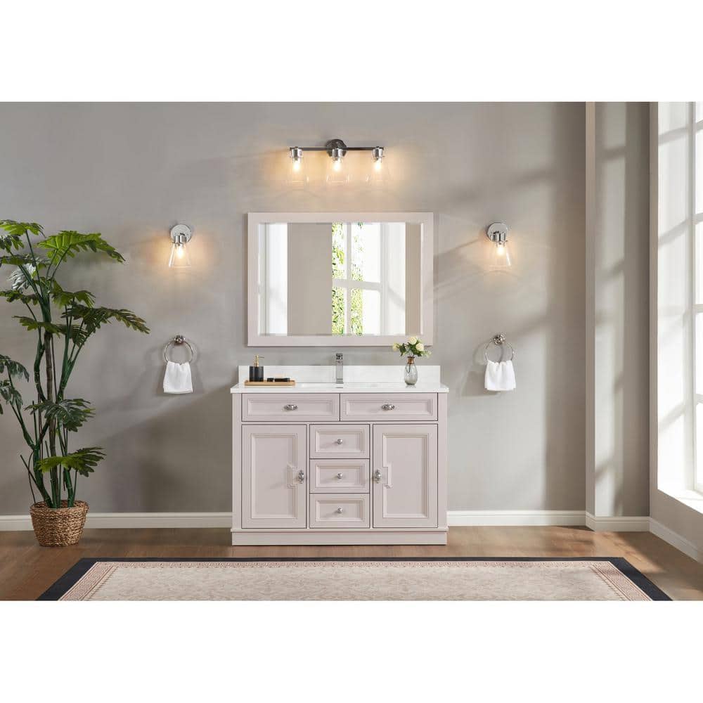 WS2516-48-DW 48 in. Single Sink Sink Vanity Dream White Bath Vanity with White 1 in. Artificial Stone Top price history on PriceWatchPro