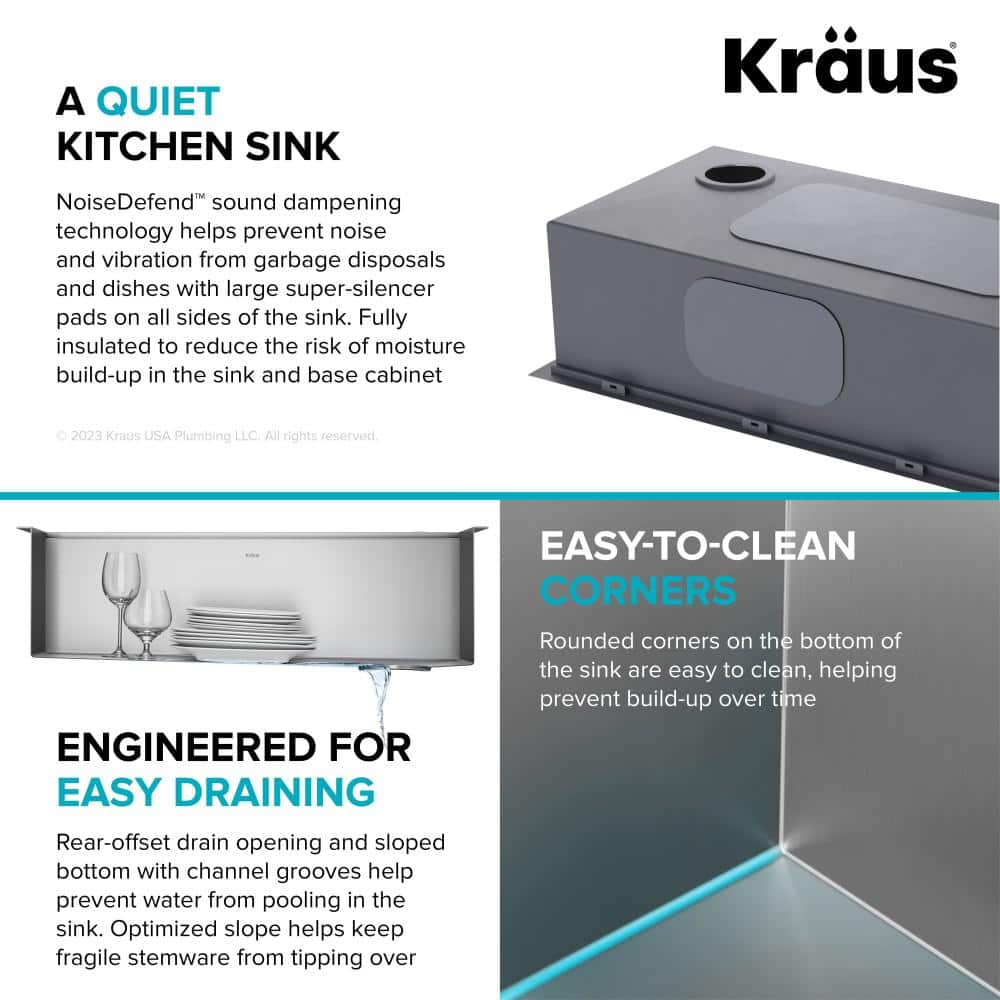 Kore 28-Inch Stainless Steel Drop-In Farmhouse Kitchen Sink