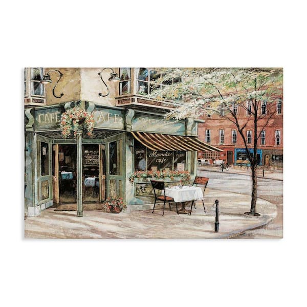 Stupell Industries City Corner Cafe by Ruane Manning Unframed Architecture Graphic Art Print 20 in. x 30 in.