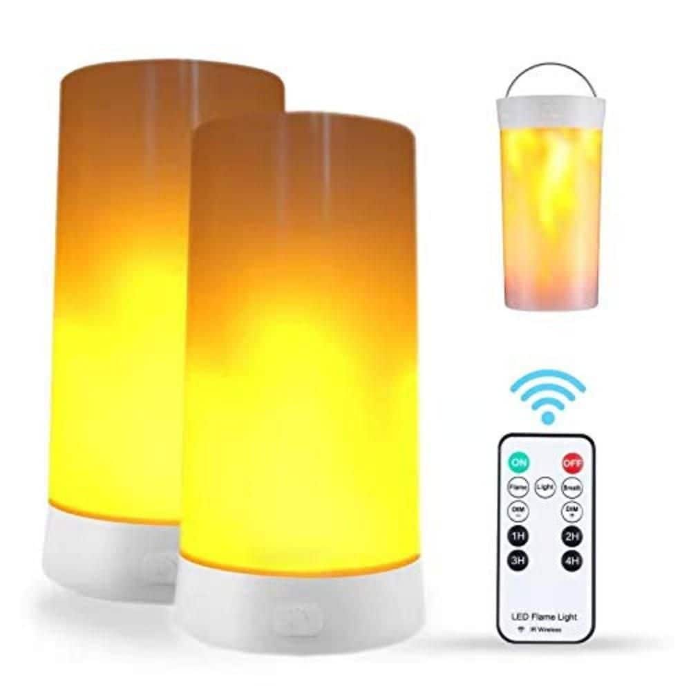LED Flame Candle Lights, Aluminum Material Solar & USB Rechargeable, Waterproof Dimmable Lamps with Remote Timer, 2-Pack price history on PriceWatchPro