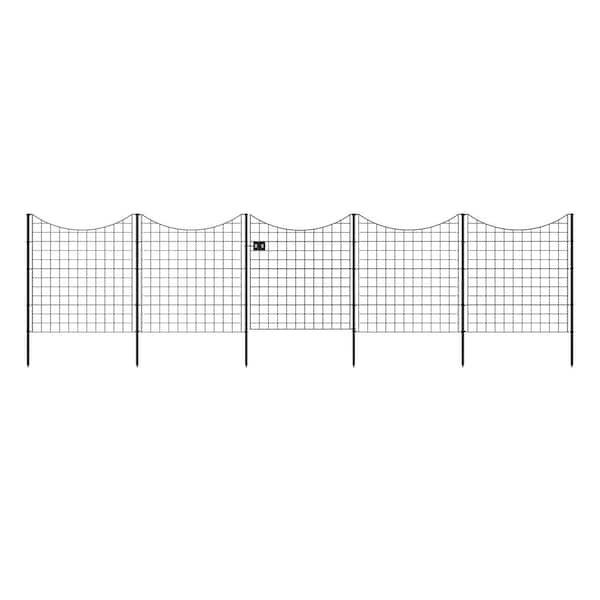 3 ft. W x 3.25 ft. H Black Metal Zippity Gate with 4-Fence Panels